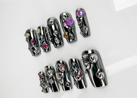 Chrome Gloop Nails