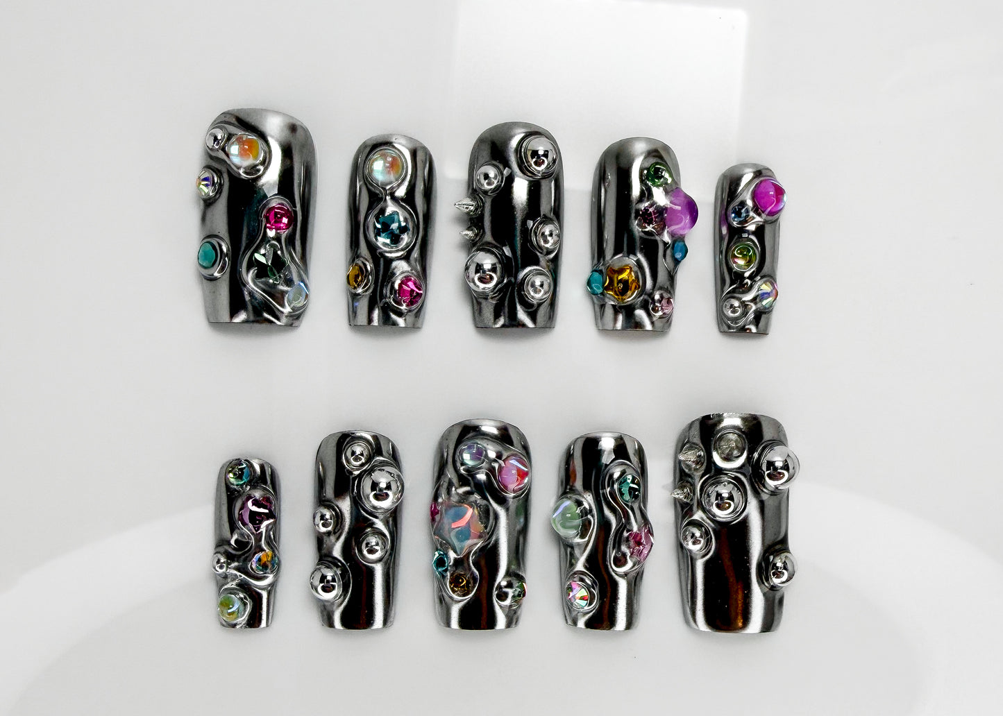 Chrome Gloop Nails